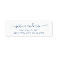 Navy Blue Elegant Moderno caligrafía Script de mod