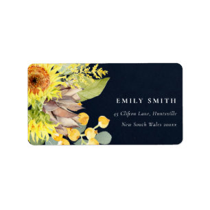 ETIQUETA NAVY SUNFLOWER EUCALYPTUS DIRECCIÓN FLORAL DEL PIN