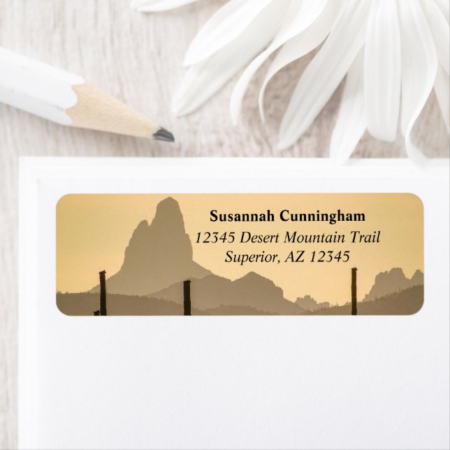 Etiqueta Needle Arizona de Weaver, Montaña del Desierto del (In situ)