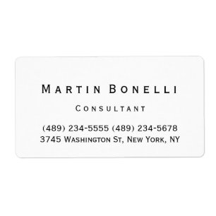 Etiqueta Negocio de consultoría minimalista simple moderno