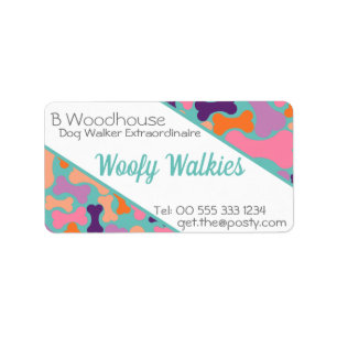 Etiqueta negocio de diseño de hueso de perro Stationery