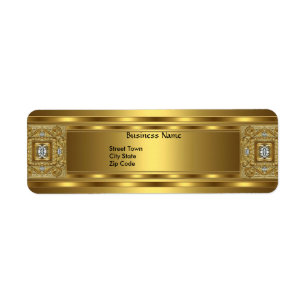 Etiqueta Negocios Elegante Joya de Oro