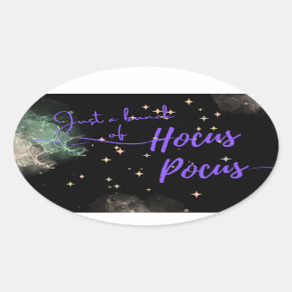 Etiqueta negra de Hocus Pocus Halloween