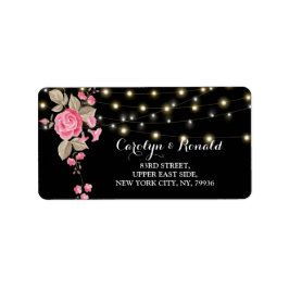 Etiqueta negra de las brillantes cadenas