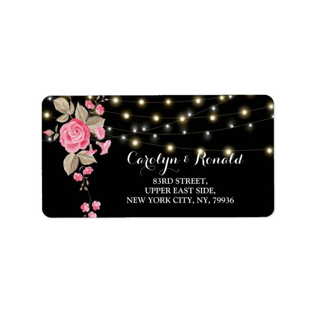 Etiqueta negra de las brillantes cadenas (Frente)