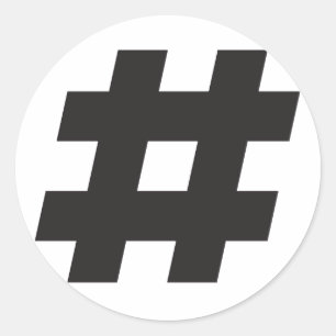 # - etiqueta negra o signo de número