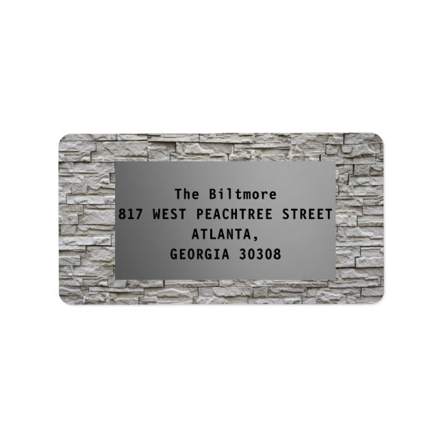 Etiqueta negra y gris (Frente)