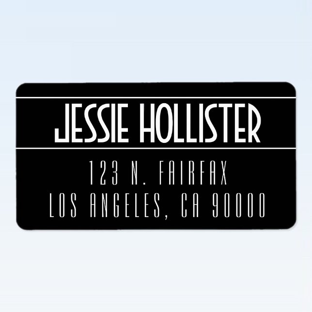 Etiqueta Negrita moderna en blanco y negro (Subido por el creador)