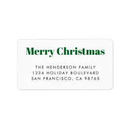 Etiqueta Negrita Nochebuena sencilla y feliz