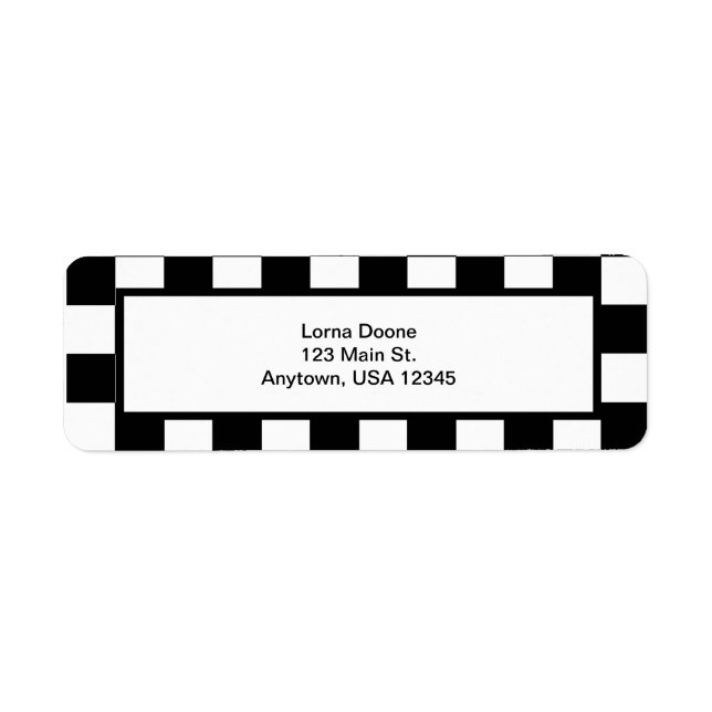 Etiqueta Negro y blanco controlado (Frente)