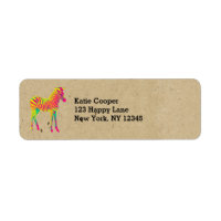 Neon Baby Zebra Psicodélico Rosa Amarillo y Verde
