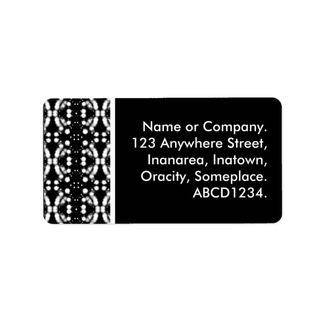 Etiqueta Neón blanco (Frente)