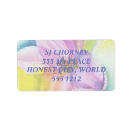 ETIQUETA NEON FUNKY LILY ADDRESS LABELS
