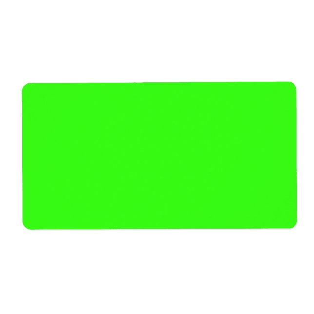 Etiqueta Neon Green Shipping Labels (Customizable) (Frente)