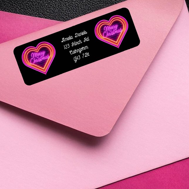 Etiqueta Neon Love Heart Navidades (Subido por el creador)