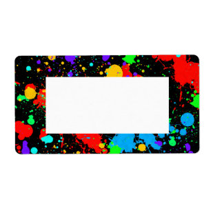 Etiqueta Neon, Paint Splatter, Personalizado