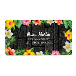 Etiqueta Neon Tropical Forest Summer Hawaii