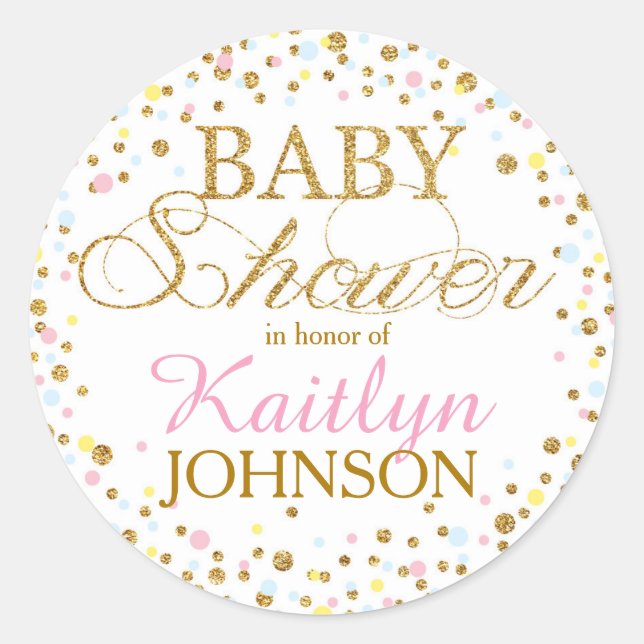 Etiqueta neutral de Baby Shower del género del (Anverso)