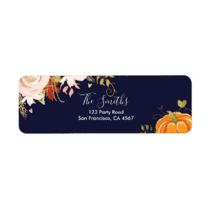 Etiqueta Neutral floral del otoño de la caída de las