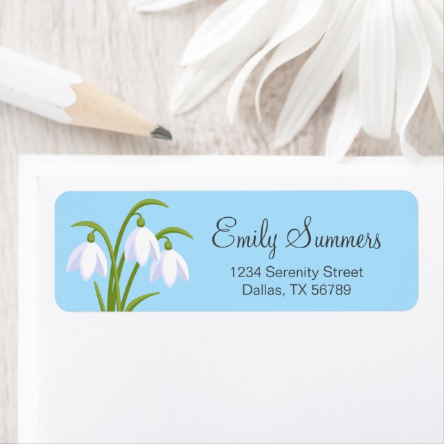 Etiqueta Nevadas - Flores de primavera en azul (In situ)