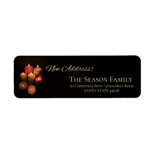 Etiqueta New Address Candles Christmas label (Frente)
