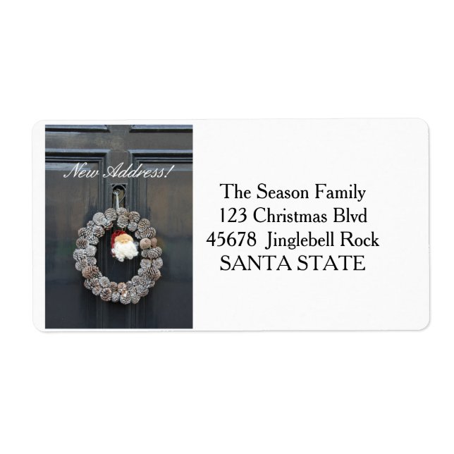 Etiqueta New Address Holiday Label (Frente)