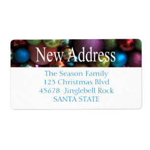 Etiqueta New Address ornaments Holiday Label