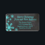 Etiqueta New Address snowflake holiday Label<br><div class="desc">After all the work and stress, tell them you have a new address! There is no better ( and easier!) way to spread the news than adding this label to your Christmas post. There are many different cards available, so pick the design and wording you like. Browse the store or...</div>