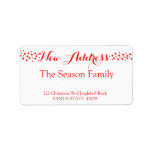Etiqueta New Address stars holiday label<br><div class="desc">Add a special detail to your holiday letters! After all the work and stress, tell them you have a new address! There is no better ( and easier!) way to spread the news than adding this label to your Christmas post. There are many different labels available, so pick the design...</div>