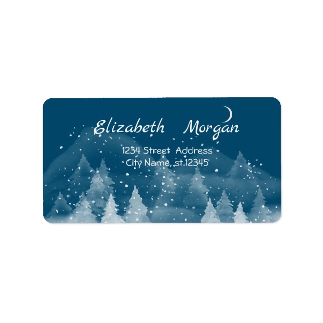 Etiqueta Nieve panorámica (Frente)