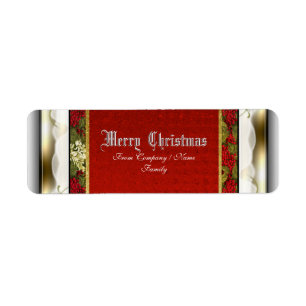 Etiqueta Nieve tradicional del navidad elegante