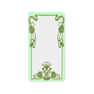 Etiqueta Nieves de Art Nouveau