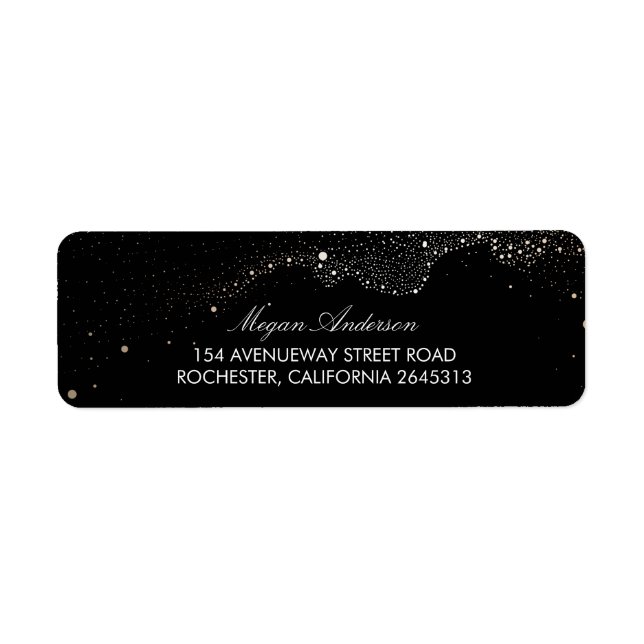 Etiqueta Night Stars Black Boda (Frente)