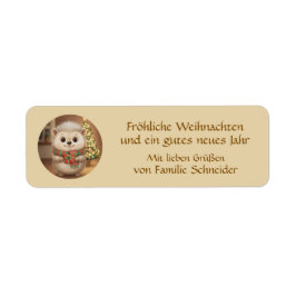 Etiqueta Niko flauschiger Weihnachtsgruß Aufkleber