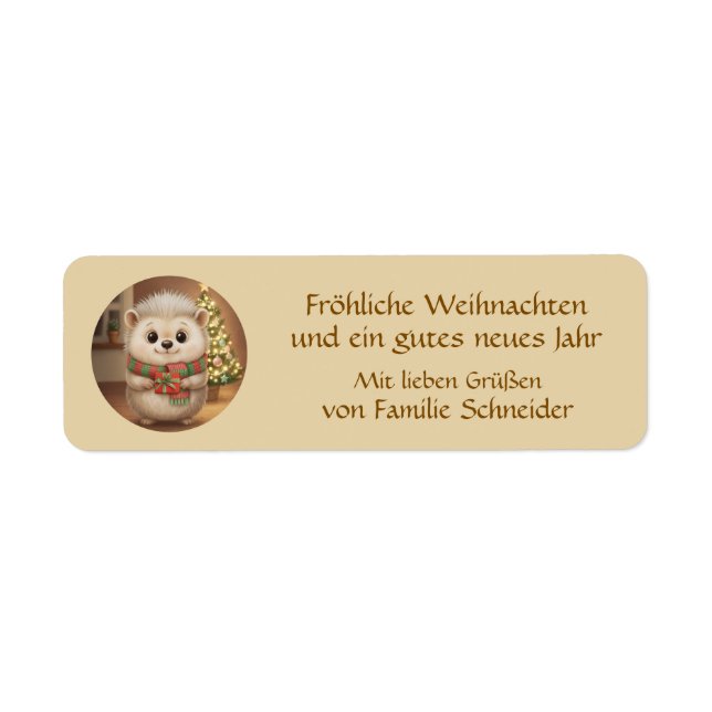 Etiqueta Niko flauschiger Weihnachtsgruß Aufkleber (Frente)