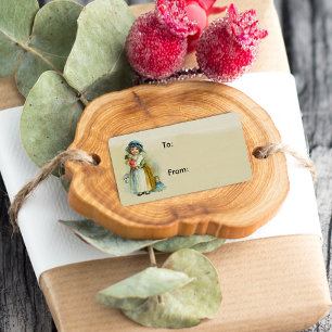 Etiqueta Niña Vintage Chubby Cheeks Muñecas Gorras