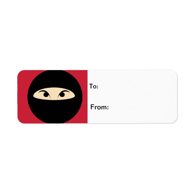 Etiqueta Ninja Face (Frente)