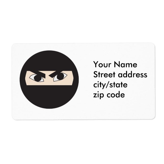 Etiqueta Ninja negro (Frente)