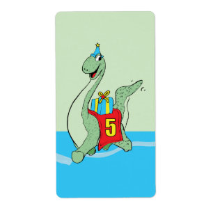 Etiqueta Niño, 5 años de dinosaurio