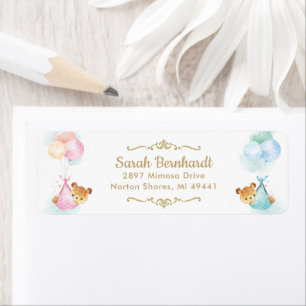 Etiqueta Niño Chica Teddy Tears Baby Shower