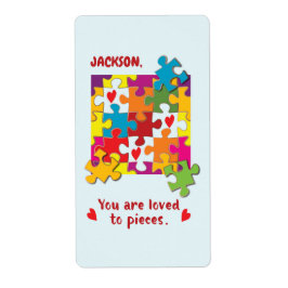 Etiqueta Niño de cumpleaños rompe el amor a las piezas