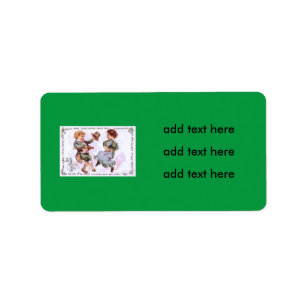 Etiqueta Niños bailando la giga de Shillelagh