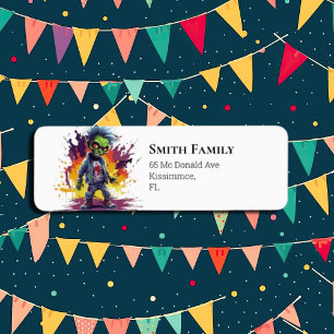 Etiqueta niños con amor a zombis