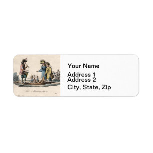 Etiqueta Niños de marionetas antiguas muestran danza