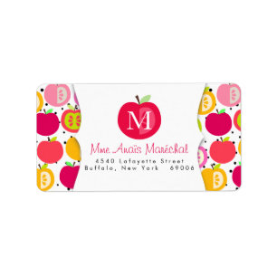 Etiqueta Niños lindos de los profesores del modelo de las