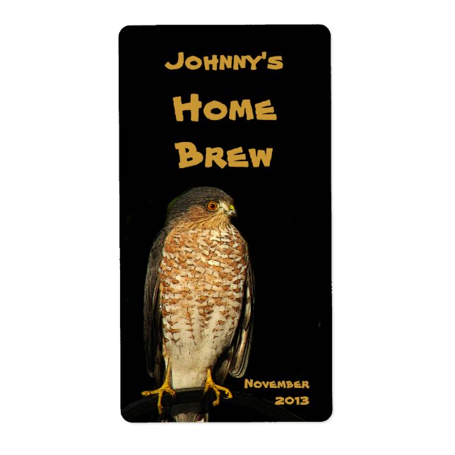 Etiqueta nítida de la cerveza de Hawk Shink (Frente)