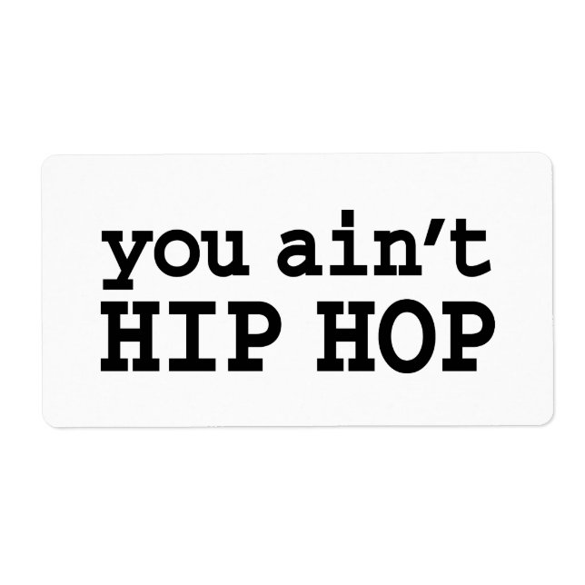 Etiqueta no eres HIP HOP (Frente)