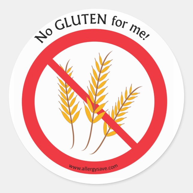 Etiqueta "No Gluten para mí" (Anverso)