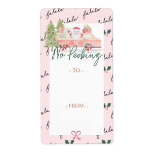 Etiqueta No hay Santa de Peeking que venga a la camioneta R