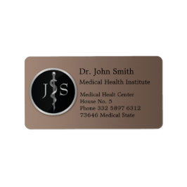 Etiqueta Noble Rod de Asclepius Silver Medical